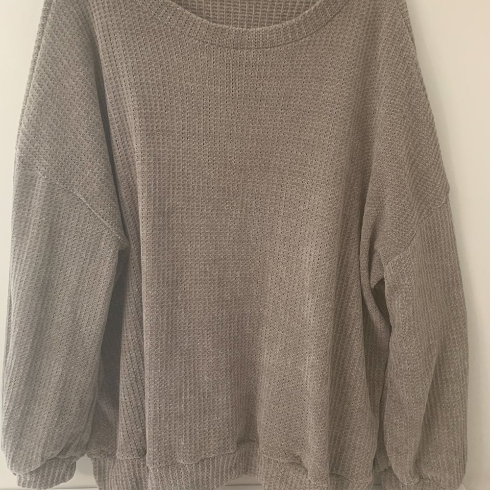 New Sz L Pink Lily Brown Sweater